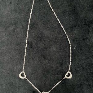 Tiffany & Co. Silver Triple Heart Necklace